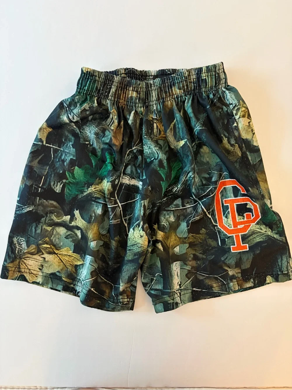 Crisp Men’s Mesh Camouflage Athletic Basketball Shorts with Pockets Size Small